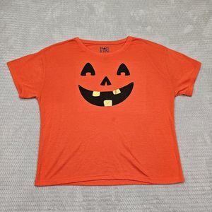 Women's Modern Lux Orange Halloween Shirt Size XXL Soft nd comfortable
